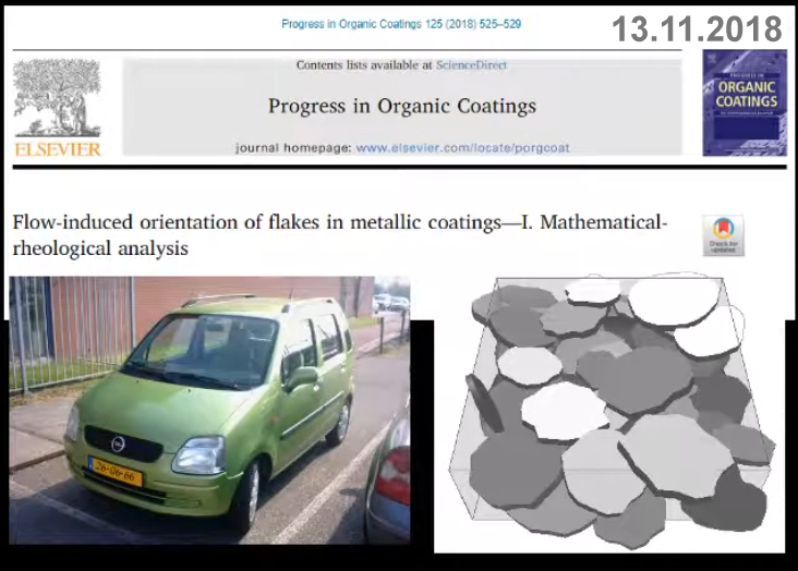 13.11.2018 Rheology and orientation of metallic flakes under paint flow