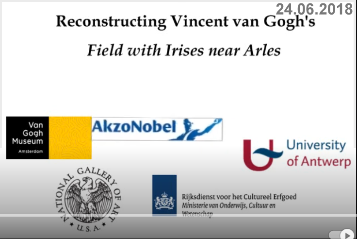 24.06.2018 Digital reconstruction of the original colors in Van Gogh's Field with Irises near Arles